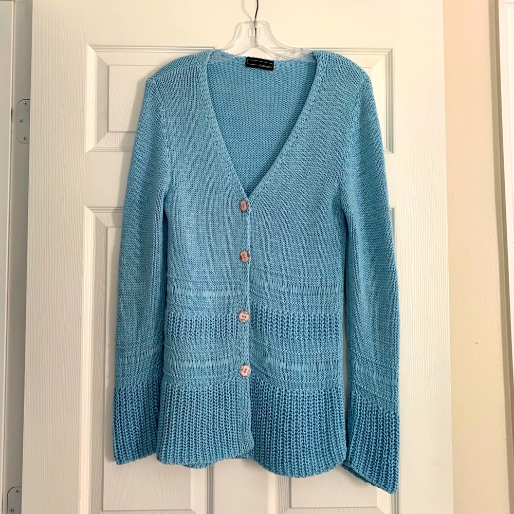Bahar light blue knitted cardigan